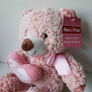 Red & Pink Goffa Bear with Heart & Bow - "You are my one & Only"